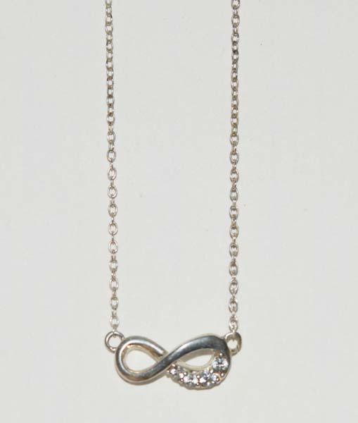Sterling Silver CZ Infinity Necklace (1 of 6)