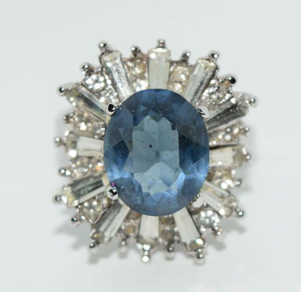 18K Plated Vintage Style Dinner Ring Sz8 (1 of 5)