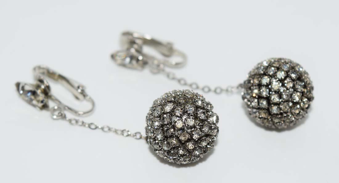 Rhinestone Disco Ball Clip-On Earrings (1 of 4)