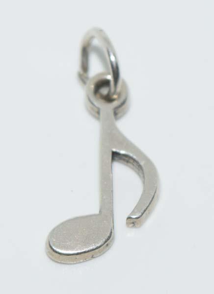 Sterling Silver Music Note Charm or Pendant (1 of 3)
