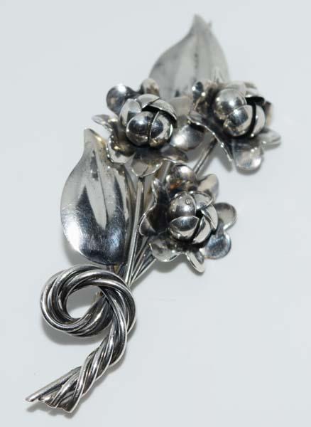 Handmade Sterling Silver Flower Brooch (1 of 4)
