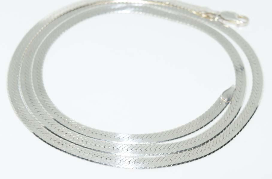 Italian Sterling Silver Herringbone Necklace (1 of 3)