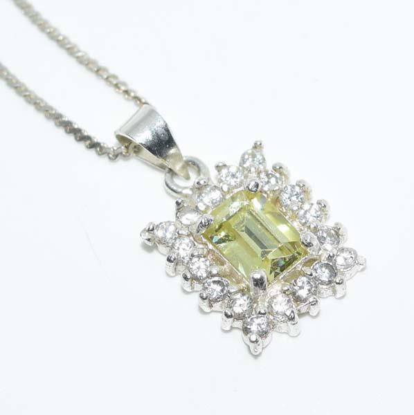 Sterling Silver CZ Pendant Necklace (1 of 3)