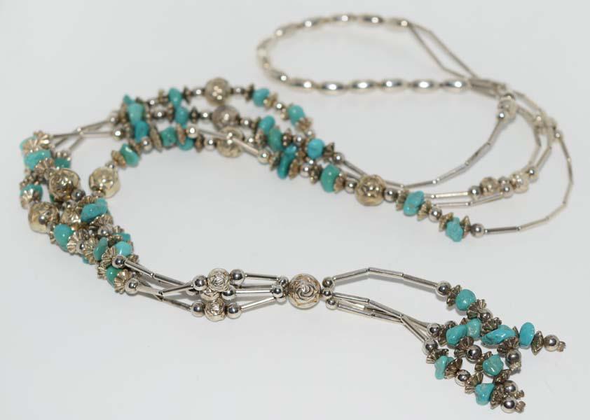 Native American Double Strand Beaded Necklace (1 of 4)