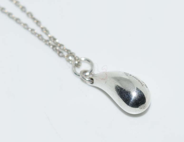 Tiffany & Co Elsa Peretti Sterling Teardrop Necklace (1 of 4)