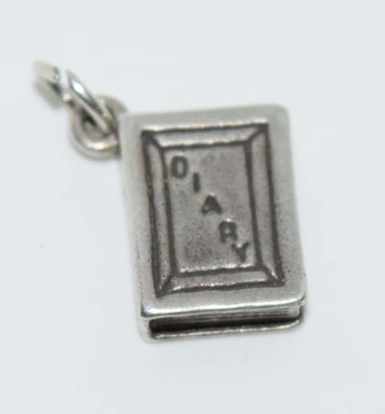 Sterling Silver Diary Charm or Pendant (1 of 3)
