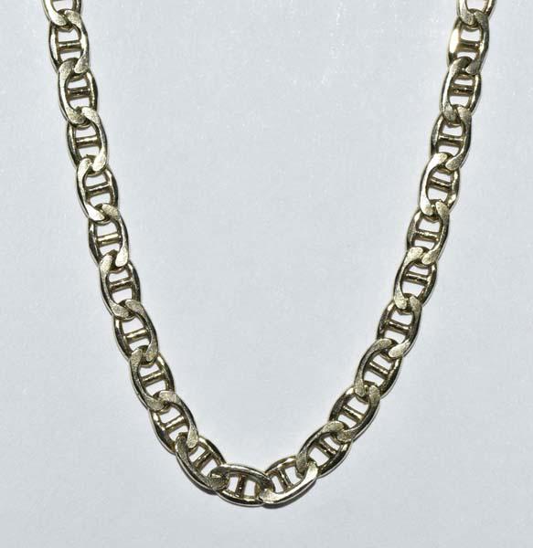 Italian Sterling Silver Anchor Chain Necklace: Measurement: 17.5 inch length, 4mm width | Weight: 6.2 grams | Stamp: 925 Italy KA 1772