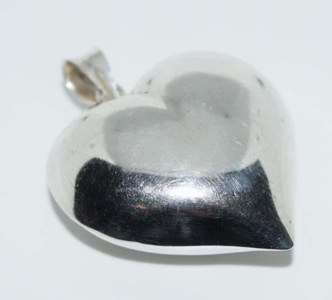 Large Sterling Silver Puffy Heart Pendant (1 of 3)