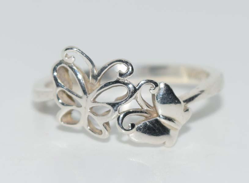 Sterling Silver Butterfly Ring Sz 9 (1 of 3)