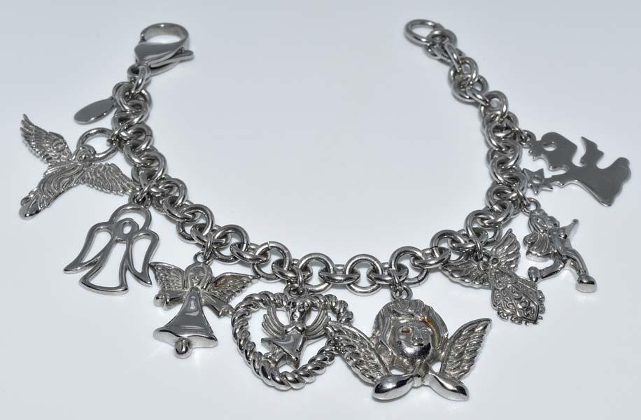 Stainless Steel Angel Charm Bracelet (1 of 2)