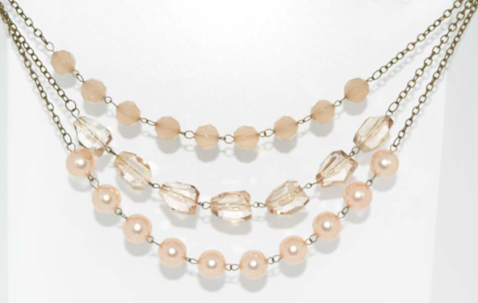 3 Strand Beaded Fashion Necklace (1 of 2)