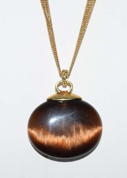 Monet Gold Tone Necklace: Measurement: 15.5 inch â€“ 17.5 inch length, 43mm drop, 37mm width