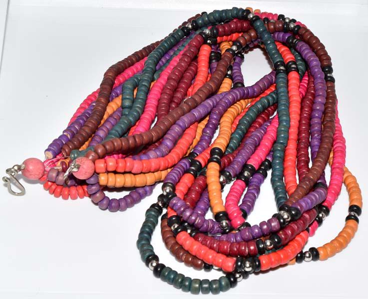 8 Strand Multi Color Bead Necklace (1 of 2)