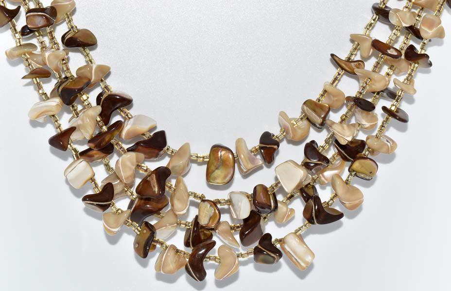 Japan Four Strand Shell & Bead Necklace (1 of 2)