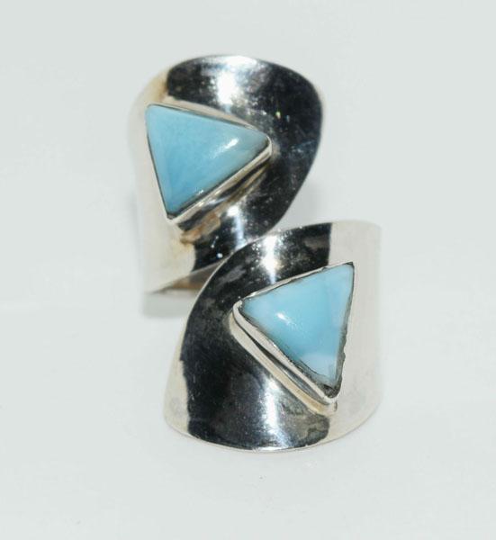 Sterling Larimar Wrap Adjustable Ring (1 of 4)