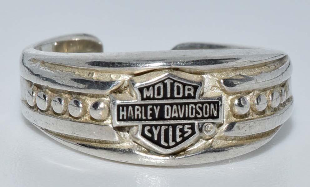Sterling Silver Harley Davidson Adjustable Knuckle Ring (1 of 2)
