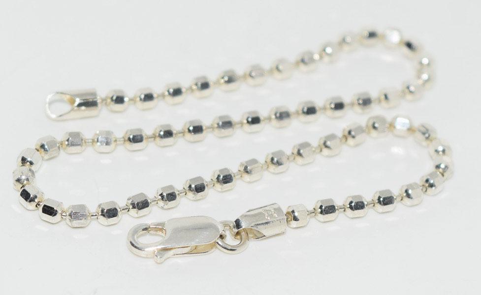 Milor Italy Sterling 9inch Ball Chain Ankle/Bracelet: Weighs 5.8grams Measures 2.6mm wide 9inches long Stamped Milor made in Italy 925