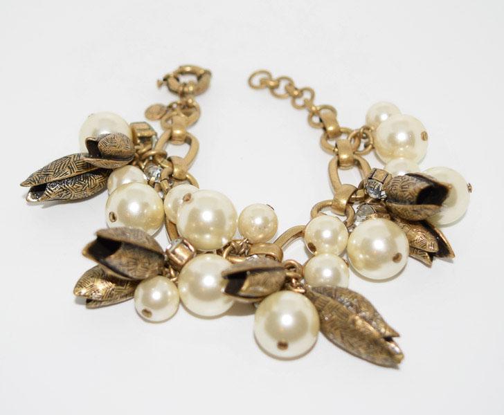 J Crew 7inch Cha Cha Rhinestone Bracelet: Brand J Crew 7inches long Faux Pearls & Rhinestones