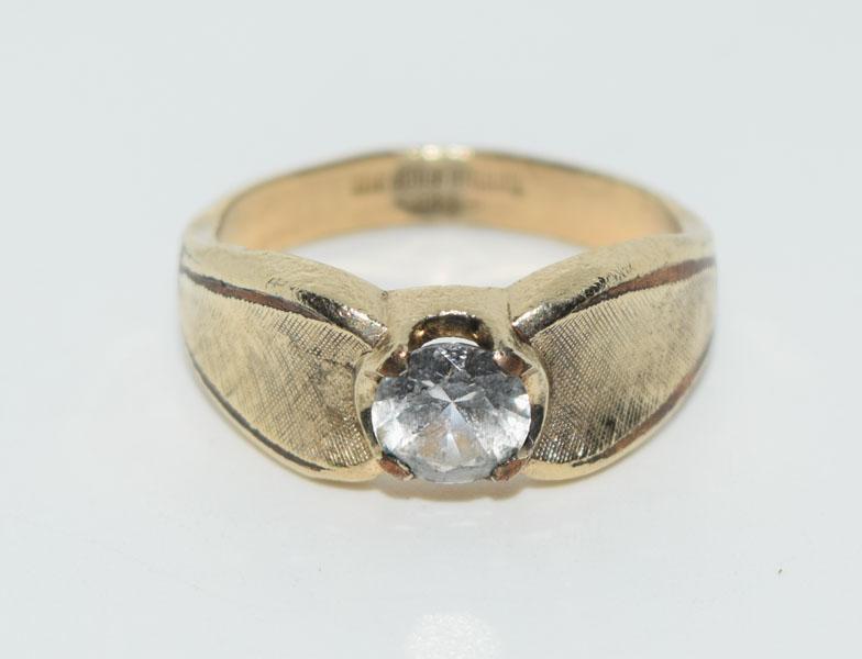 Vintage Gold-Filled Spinel Ring Sz9.5: Weighs 5.24grams Measures 9.5mm wide Size 9.5 Stamped 10K GF Tested Spinel