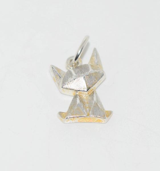 Sterling Silver Origami Cat Charm: Weighs 1.86grams Measures 15.5 x 9.5mm Stamped 925 JJ