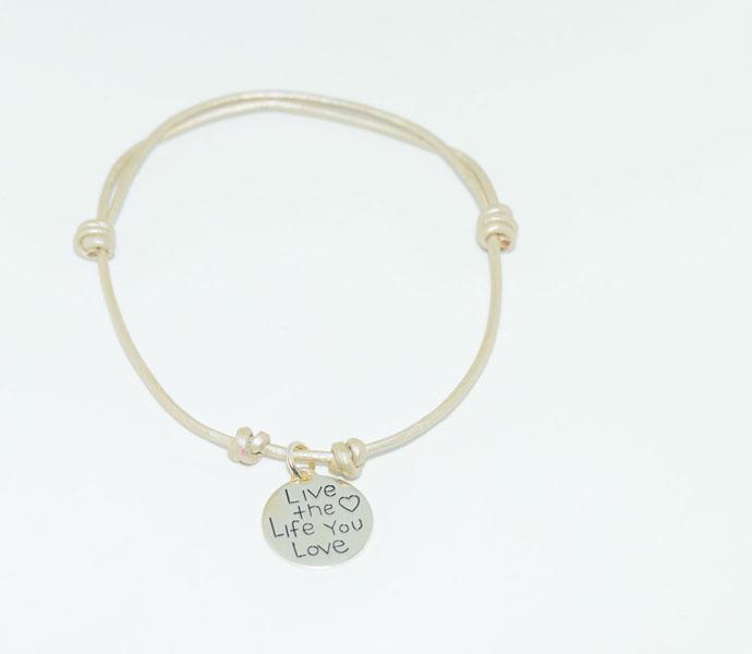 Sterling Silver Quote Cord Bracelet (1 of 4)