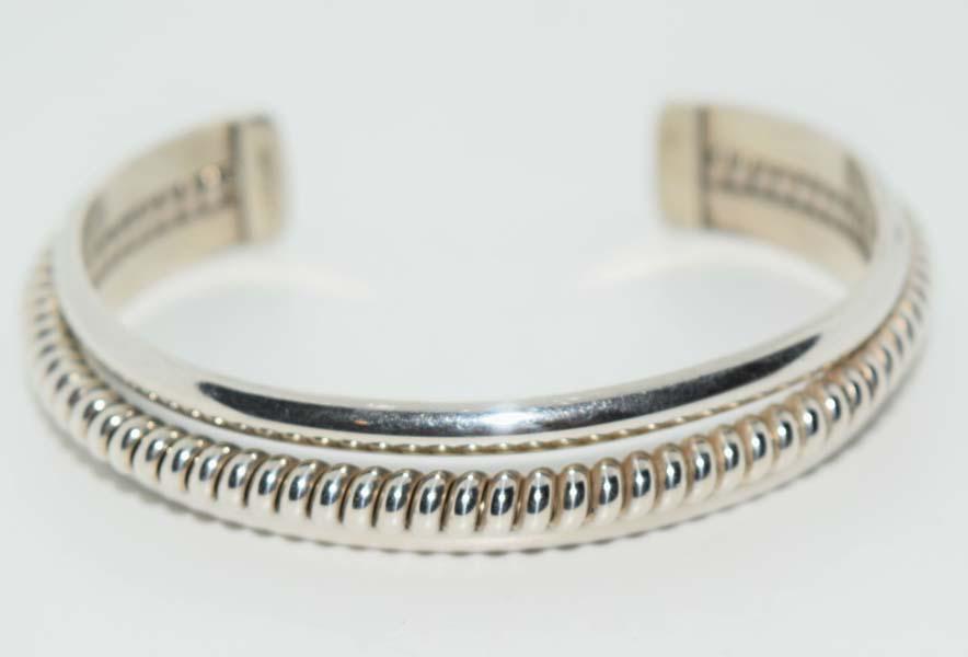 Host Pick Heavy Sterling Silver Cuff Bracelet (1 of 6)