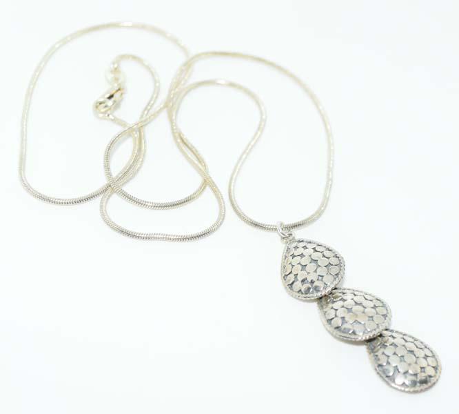 Sterling Silver Tear Drop Necklace (1 of 3)