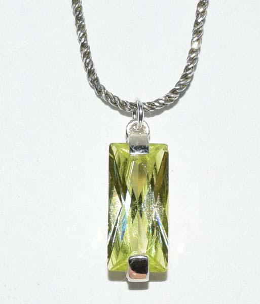 19 Inch Sterling Silver Emerald Cut Necklace (1 of 6)