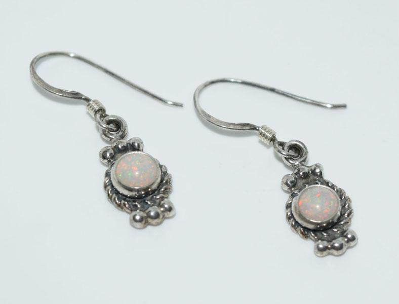 Sterling Silver Opal Earrings (1 of 4)