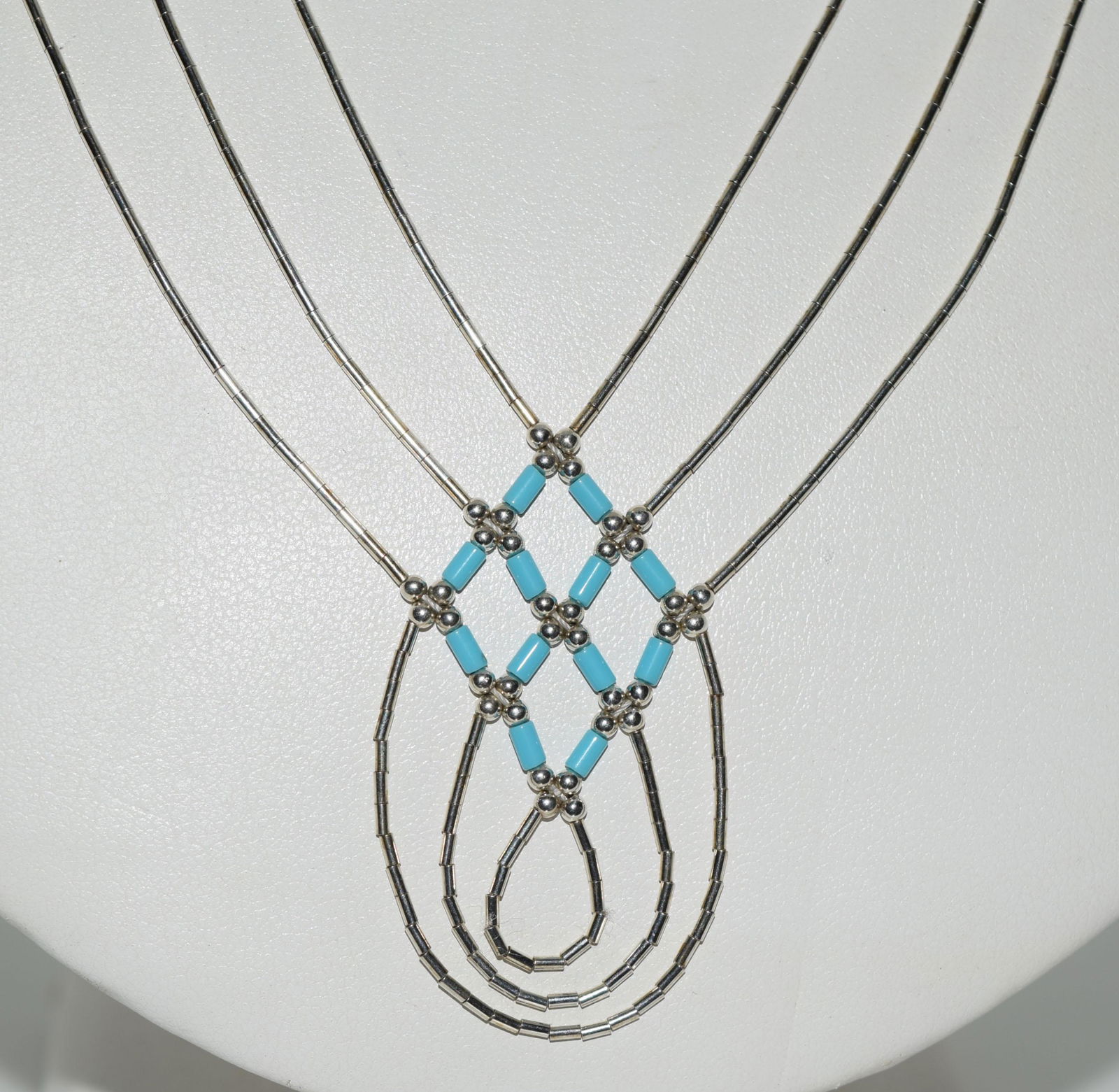 Native Liquid Sterling Silver Turquoise Necklace (1 of 5)