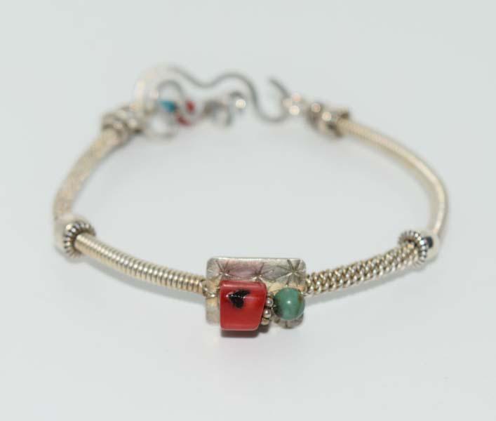 Artisan Silver Tone Wire Wrap Bracelet (1 of 5)