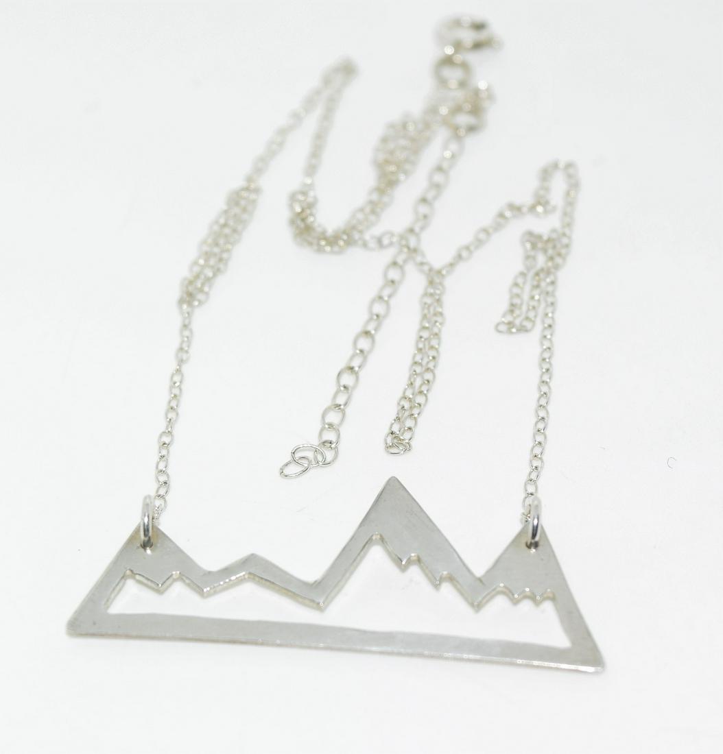 Sterling Silver Mountain Peaks Necklace (1 of 3)