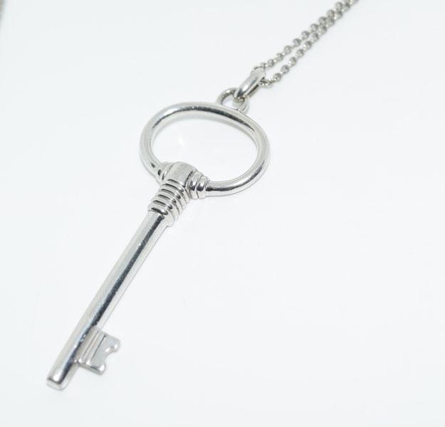 24 Inch Sterling Silver Skeleton Key Necklace (1 of 3)