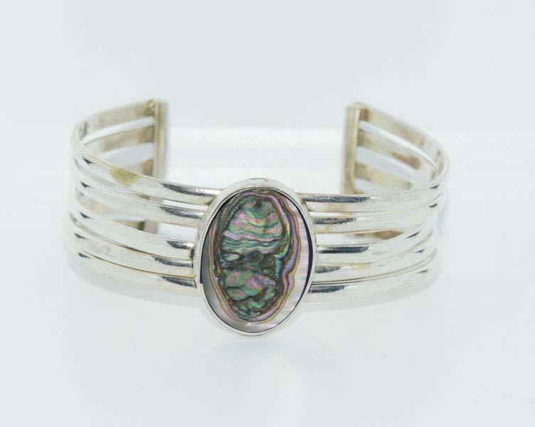 Sterling Silver Abalone Cuff Bracelet (1 of 5)