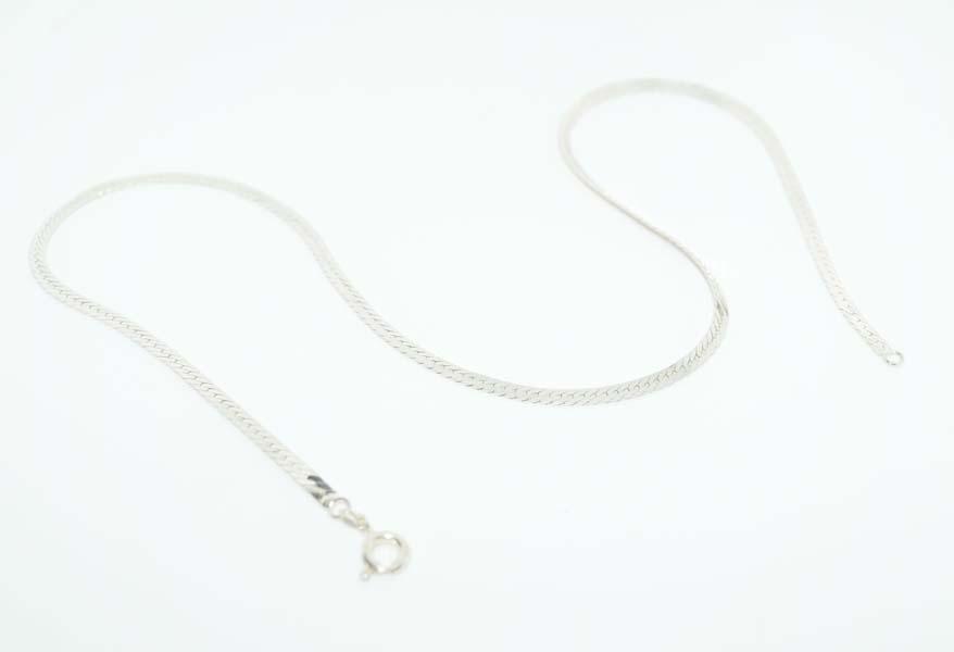 16 Inch Italy Sterling Herringbone Necklace (1 of 3)