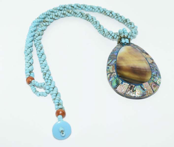 Fashion Large Abalone Seed Bead Necklace (1 of 4)