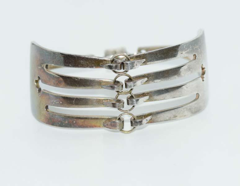 Tudor Silver-Plated Fork Bracelet: This bracelet measures 1.02inches with a 2.36inch diameter & stamped Tudor.