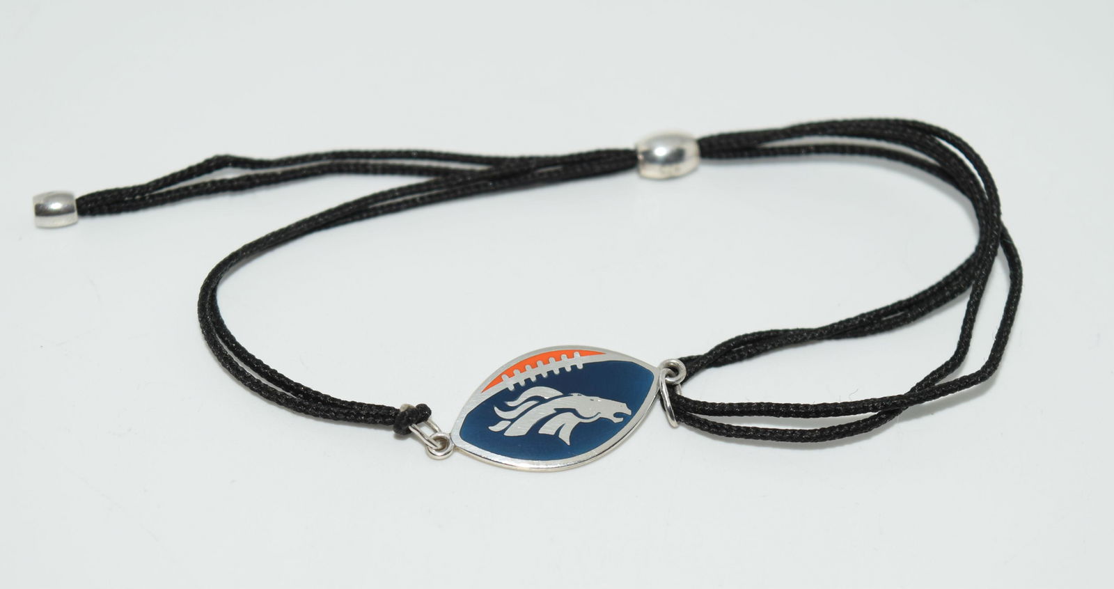 Sterling Silver NFL Broncos Adj Bracelet (1 of 1)
