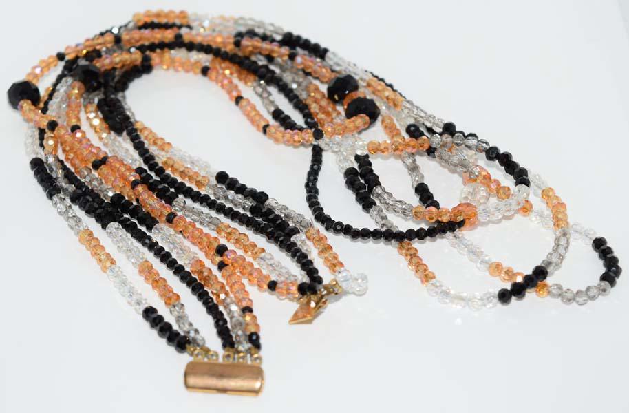 5 Strand Beaded Costume Necklace (1 of 2)