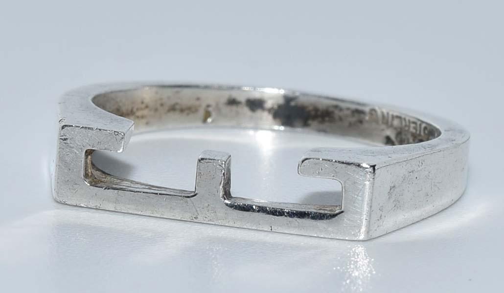 Cellini Sterling Silver Initial E Ring Sz 7.5 (1 of 3)