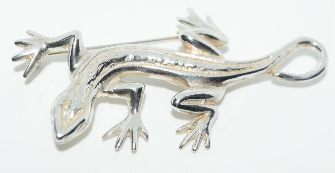 Taxco Mexico Sterling Silver Lizard Brooch (1 of 5)