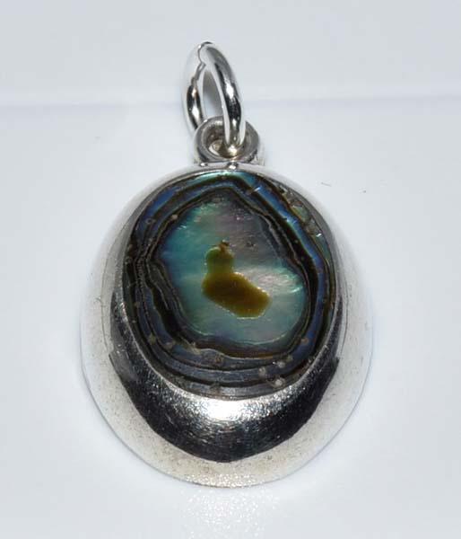 Mexico Sterling Silver Abalone Pendant (1 of 2)