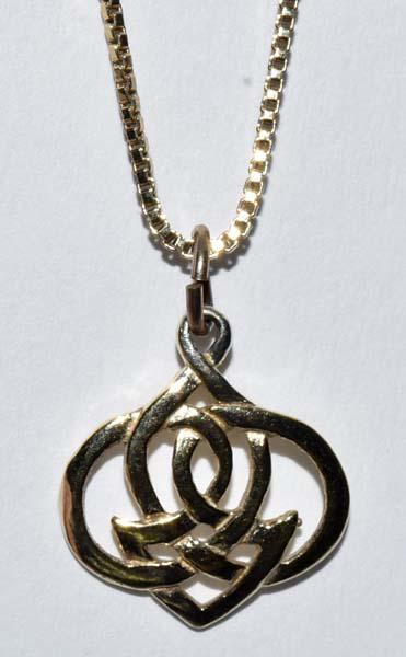 Gold Over Sterling Celtic Knot Necklace (1 of 3)