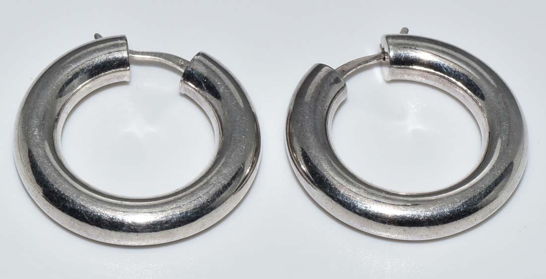 JCM Sterling Silver Chunky Hoop Earrings (1 of 3)