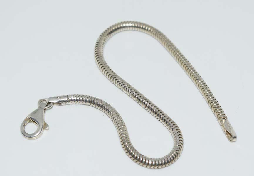 Italian Sterling Silver Snake Chain Bracelet (1 of 3)