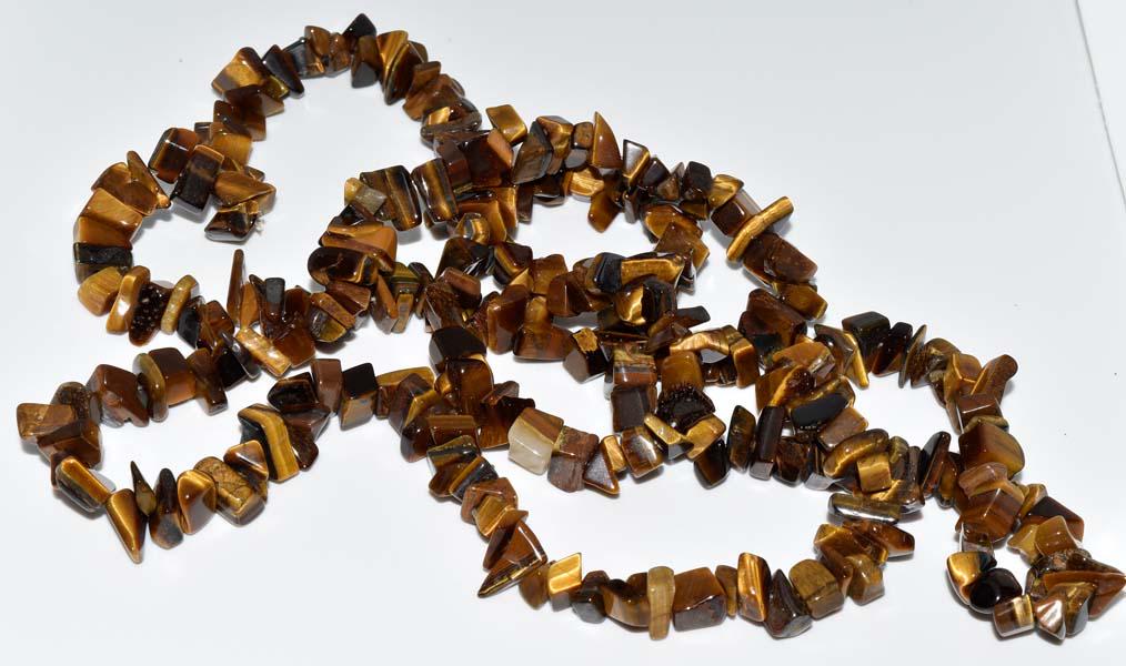 Tigers Eye Nugget Strand Necklace (1 of 2)