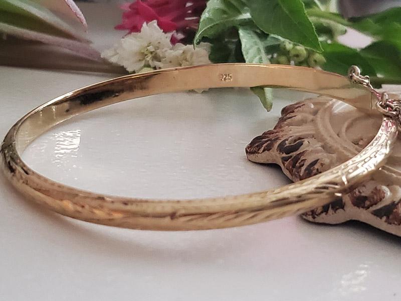 Vermeil Sterling Silver Bangle (1 of 4)