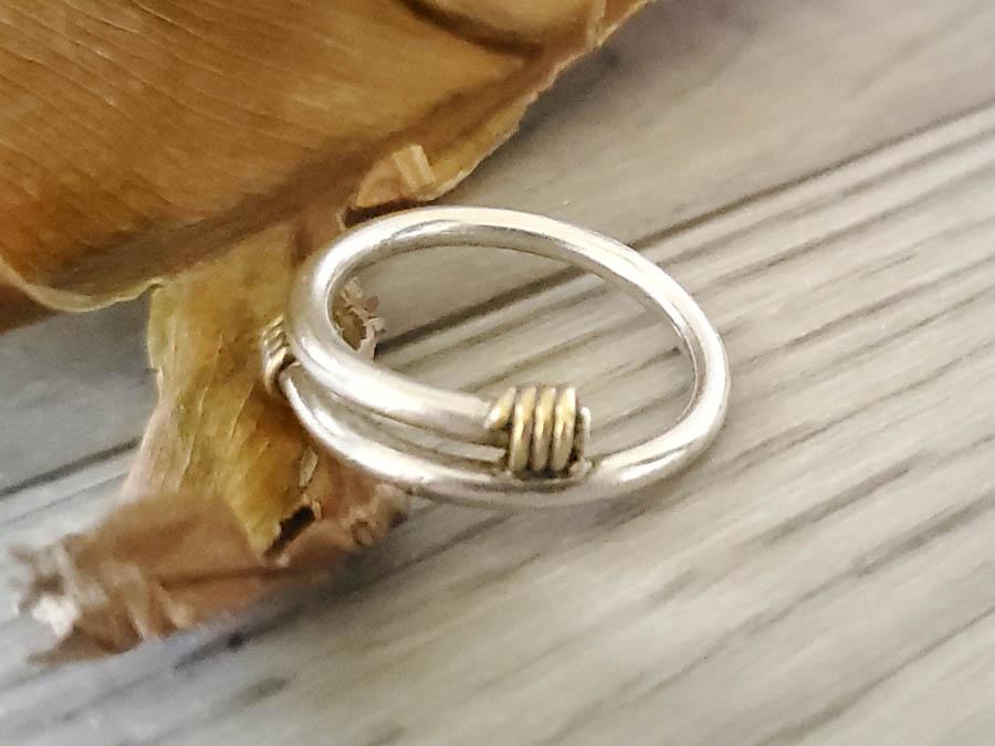 950 Silver Wrap Ring Sz 6 (1 of 3)