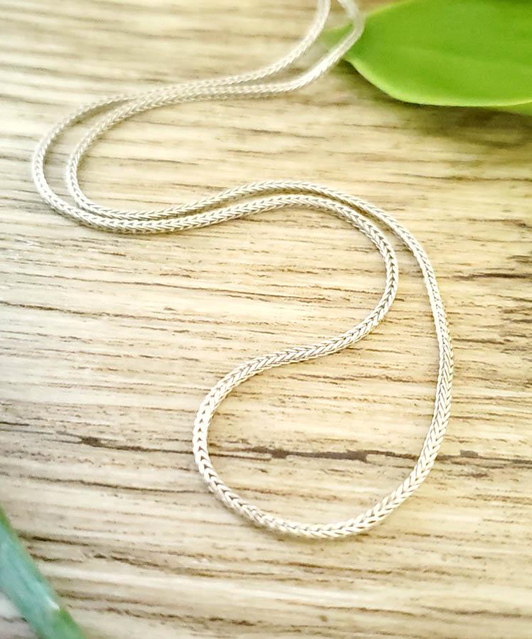 Sterling Silver Chain: Item Details:Sterling Silver Chain Type: Sterling Silver Wheat Chain Length: 18.75 Inches Width: 1 mm Other: Springring Clasp Stone Type: N/A Stone Cut: N/A Stone Color: N/A Shape/Style: Wheat Chain C
