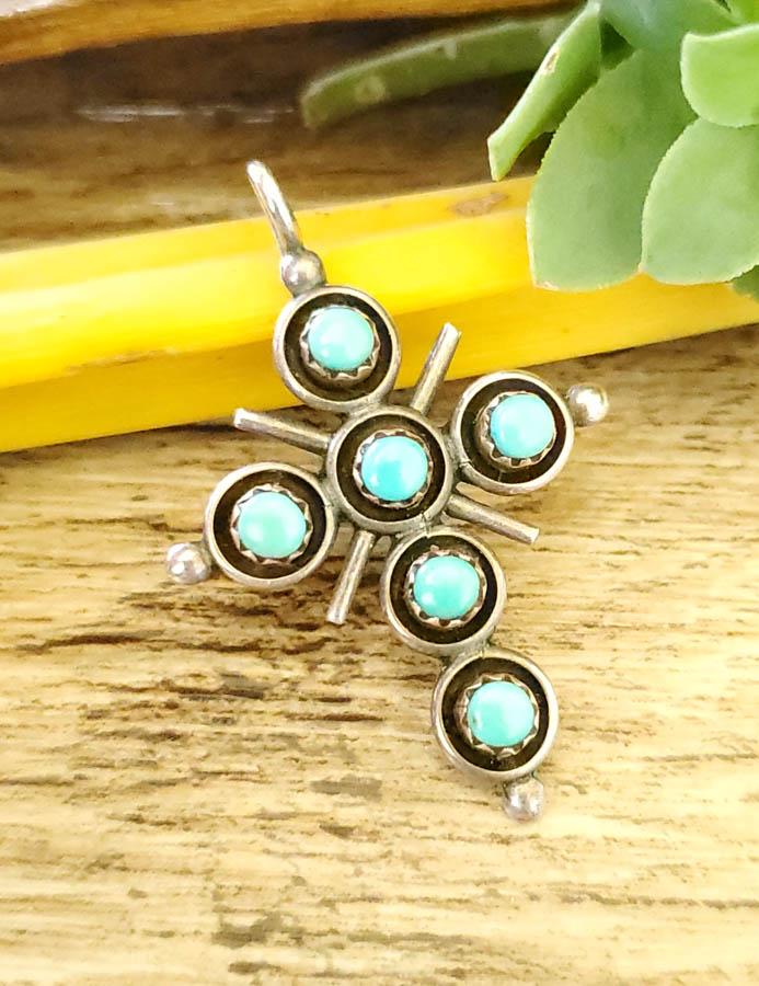 Sterling Silver Turquoise Pendant (1 of 3)